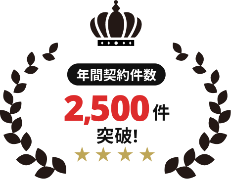 年間契約件数2500件突破！